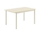 Table Linear Outdoor, L 140 x l 75 cm, Blanc