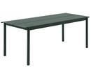 Table Linear Outdoor, L 200 x l 75 cm, Vert foncé