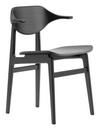 Bufala Dining Chair, Chêne laqué noir, Sans coussin d'assise