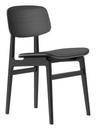 NY11 Dining Chair, Chêne laqué noir - Cuir Ultra noir