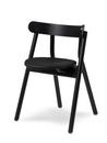 Oaki Dining Chair, Chêne peinté noir, Avec coussin d'assise