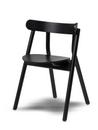 Oaki Dining Chair, Chêne peinté noir, Sans coussin d'assise