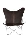 Trifolium Butterfly Chair, Moka, Acier inoxydable 