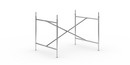 Châssis de table Eiermann 2, Chromé, Vertical, centré  , 100 x 78 cm, Avec rallonge en hauteur (hauteur 72-85 cm)