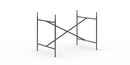 Châssis de table Eiermann 2, Noir, Vertical, centré  , 100 x 66 cm, Avec rallonge en hauteur (hauteur 72-85 cm)