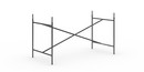 Châssis de table Eiermann 2, Noir, Vertical, centré  , 135 x 66 cm, Avec rallonge en hauteur (hauteur 72-85 cm)