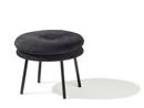 Tabouret Little Tom, 2 coussins, Cuir suède noir