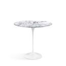 Table d'appoint ovale Saarinen, Blanc, Marbre Arabescato (blanc avec tons gris)