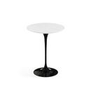 Table d'appoint ronde Saarinen, 41 cm, Noir, Stratifié blanc