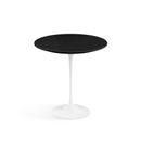 Table d'appoint ronde Saarinen, 51 cm, Blanc, Laqué noir