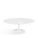 Table basse ovale Saarinen, Blanc, Stratifié blanc