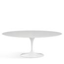 Table ovale Saarinen, L 198 cm x L 121 cm, Blanc, Stratifié blanc