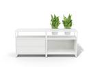 M1 Sideboard à plantes, Version 2 (H 70 x L 160 cm), Blanc