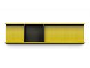 Vide-poche Meterware, Haut (5 cm) jaune curry, Haut (4,5 cm) noir intense