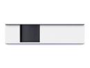 Vide-poche Meterware, Bas (2,5 cm) blanc signal, Bas (1,9) noir intense