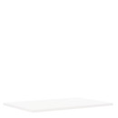 Plateau de table Eiermann, Mélaminé blanc avec bords blancs, 140 x 80 cm