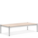 Table basse USM Haller, 150 x 75 cm, Bois, Chêne huilé blanc