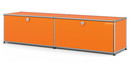 Meuble bas Lowboard L USM Haller avec deux portes abattantes, Orange pur RAL 2004