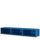 Meuble bas Lowboard XL USM Haller, personnalisable, Bleu gentiane RAL 5010, Ouvert, 50 cm