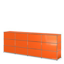 Comptoir d’accueil USM Haller version 1, Orange pur RAL 2004, 300 cm (4 éléments), 50 cm