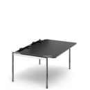 Table USM Haller Advanced, 150 x 100 cm, 41-Linoléum noir, Plateau coulissant à droite