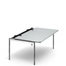 Table USM Haller Advanced, 175 x 100 cm, 02-Stratifié gris perle, Plateau coulissant à droite
