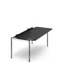 Table USM Haller Advanced, 175 x 75 cm, 06-Plaqué chêne laqué noir, Plateau coulissant à gauche