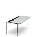 Table USM Haller Advanced, 175 x 75 cm, 02-Stratifié gris perle, Sans plateau coulissant