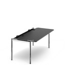 Table USM Haller Advanced, 175 x 75 cm, 41-Linoléum noir, Sans plateau coulissant
