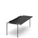 Table USM Haller Advanced, 200 x 75 cm, 06-Plaqué chêne laqué noir, Plateau coulissant à gauche