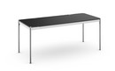 Table USM Haller Plus, 175 x 75 cm, 41-Linoléum noir, Sans plateau coulissant