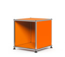 Table d'appoint USM Haller pour salle d'attente, H 35 x L 35 x P 35 cm, Orange pur RAL 2004