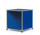 Table d'appoint USM Haller pour salle d'attente, H 39,5 x L 39,5 x P 39,5 cm, Bleu gentiane RAL 5010