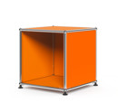 Table d'appoint USM Haller pour salle d'attente, H 39,5 x L 39,5 x P 39,5 cm, Orange pur RAL 2004