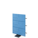 Extension panneaux acoustiques USM Privacy, Avec connecteur de panneaux (pour murs droits), 1,09 m (3 éléments), Bleu  