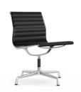 Aluminium Chair EA 105, Poli, Cuir (Standard), Nero