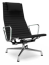Aluminium Chair EA 124, Chromé, Hopsak, Nero
