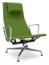 Aluminium Chair EA 124, Chromé, Hopsak, Vert pré / forêt