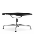 Aluminium Chair EA 125, Piétement chromé, Cuir Premium F, Nero