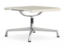 Aluminium Chair EA 125, Piétement chromé, Cuir, Neige