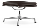 Soft Pad Chair EA 223, Piétement poli, Cuir Standard châtaigne, Plano marron