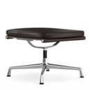 Soft Pad Chair EA 223, Piétement chromé, Cuir Premium F châtaigne, Plano marron