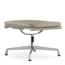 Soft Pad Chair EA 223, Piétement chromé, Cuir Premium F sable, Plano gris mauve