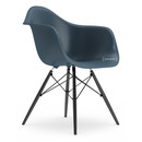 Eames Plastic Armchair RE DAW, Bleu océan, Sans rembourrage, Sans rembourrage, Version standard - 43 cm, Érable noir