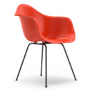 Eames Plastic Armchair RE DAX, Rouge (rouge coquelicot), Sans rembourrage, Sans rembourrage, Version standard - 43 cm, Revêtement basic dark