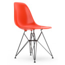 Eames Plastic Side Chair RE DSR, Rouge (rouge coquelicot), Sans rembourrage, Sans rembourrage, Version standard - 43 cm, Revêtement basic dark