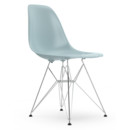 Eames Plastic Side Chair RE DSR, Gris bleuté, Sans rembourrage, Sans rembourrage, Version standard - 43 cm, Chromé