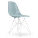 Eames Plastic Side Chair RE DSR, Gris bleuté, Sans rembourrage, Sans rembourrage, Version standard - 43 cm, Revêtement blanc