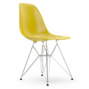 Eames Plastic Side Chair RE DSR, Moutarde, Sans rembourrage, Sans rembourrage, Version standard - 43 cm, Chromé
