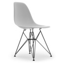 Eames Plastic Side Chair RE DSR, Coton blanc, Sans rembourrage, Sans rembourrage, Version standard - 43 cm, Revêtement basic dark
